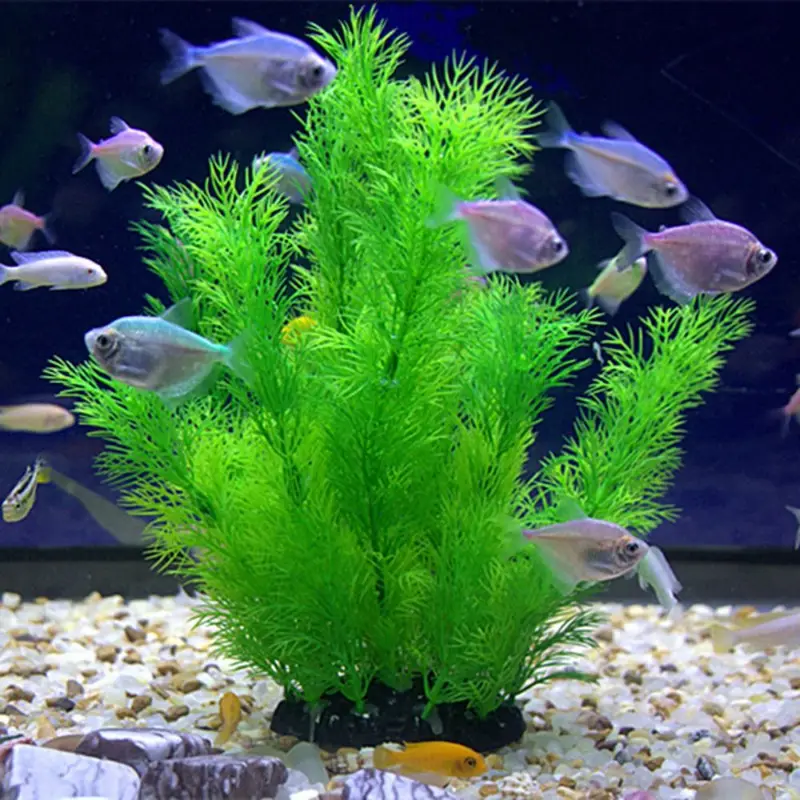 Aquarium Fish Games - Plantes artificielles de décoration d'aquarium, herbe