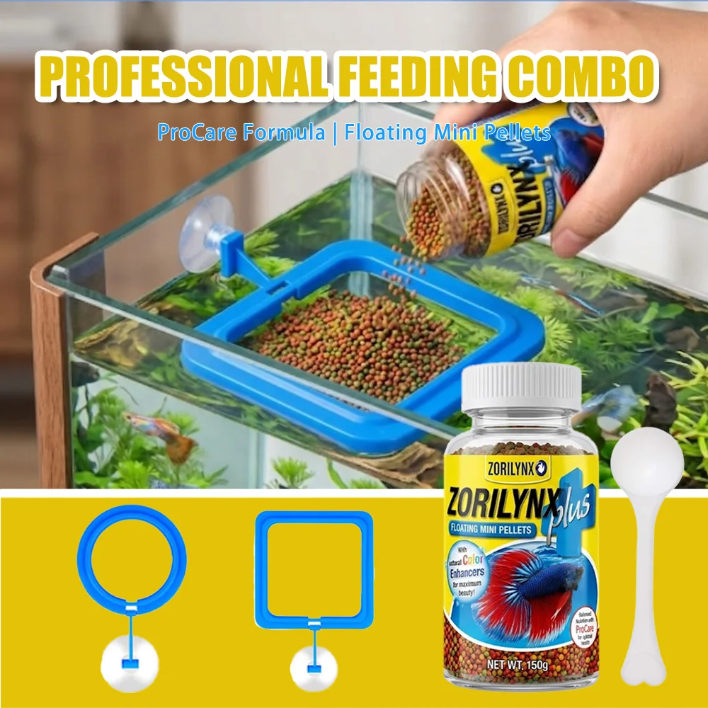 Aquarium Fish Medicine - Nourriture pour poissons Betta, mini-galets flottants