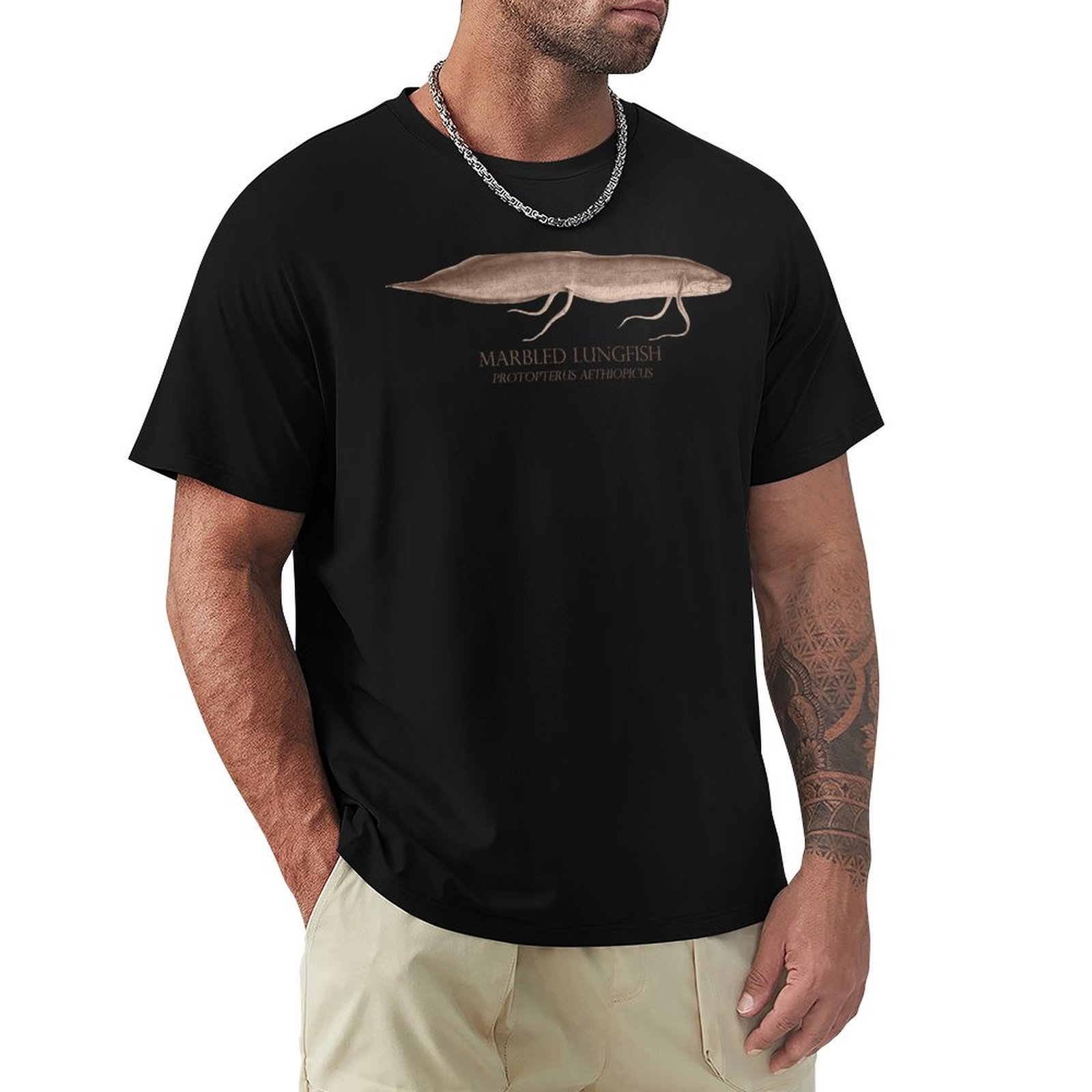 Aquarium Fish Monster - T-shirt d'aquarien rétro vintage Lungfish Protopterus