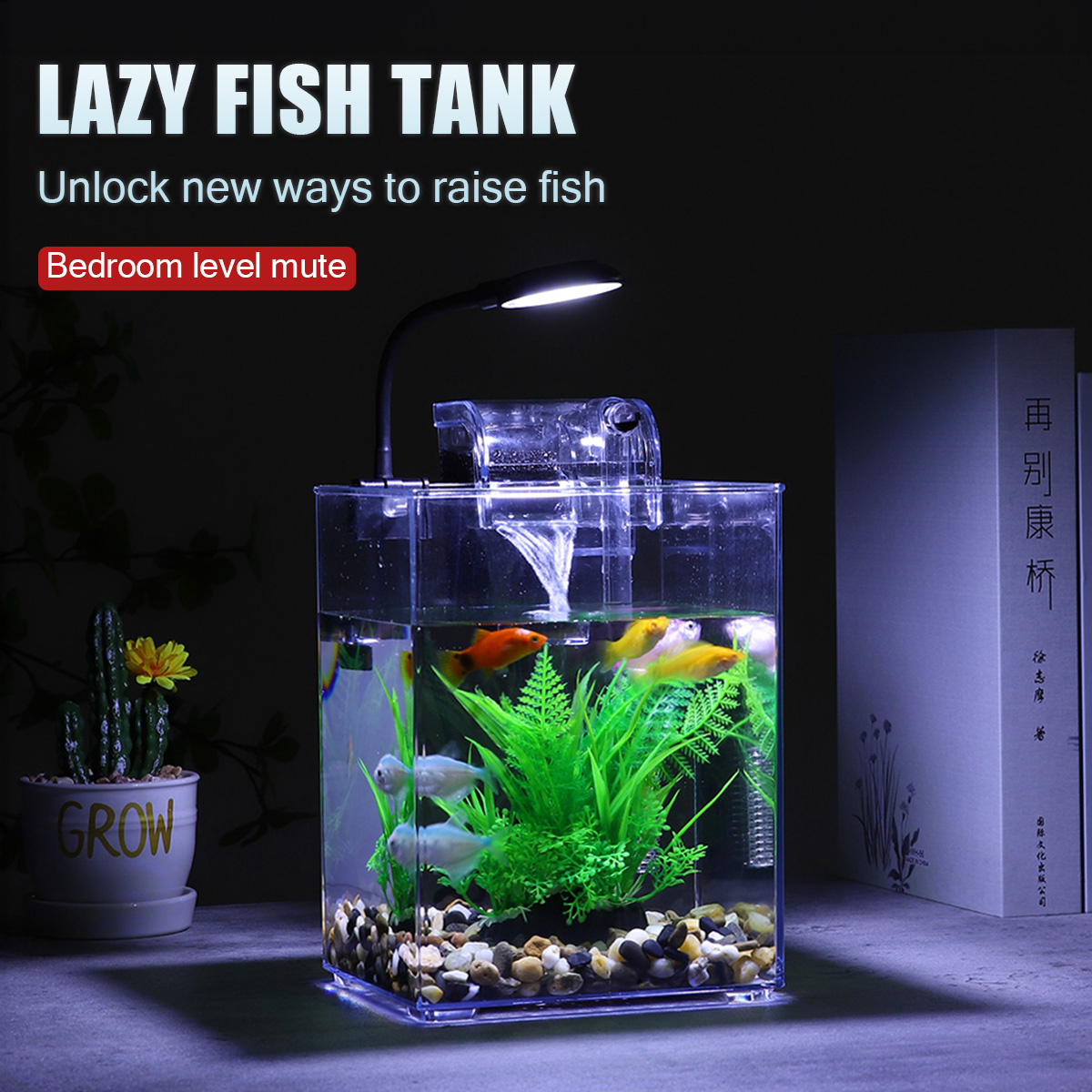 Aquarium Xl - Ensemble précieux de poisson de bureau