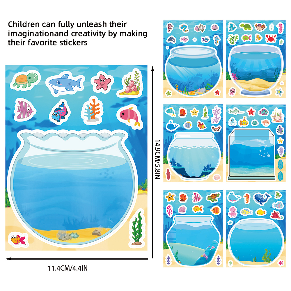 8/16 feuilles d'autocollants p - Aquarium Fish Games avis et prix