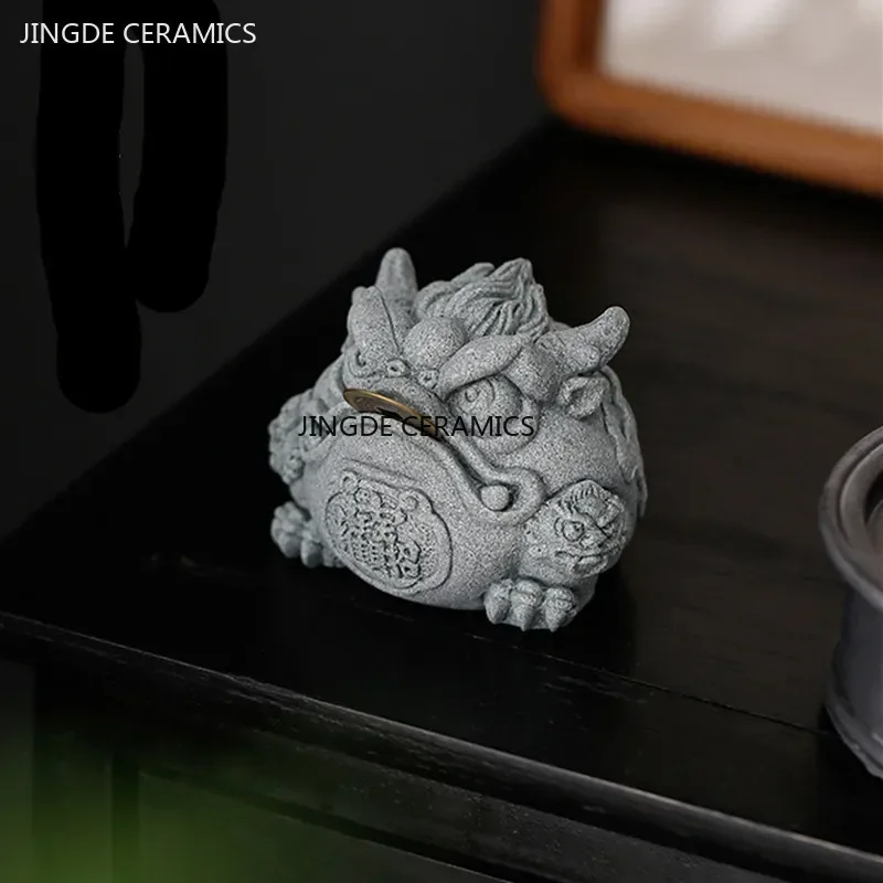 Grès Fengshui doré créatif, dé - Fish Aquarium Home avis et prix