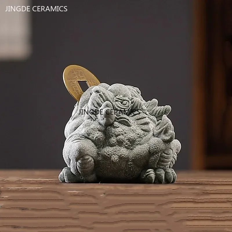 Grès Fengshui doré créatif, dé - Fish Aquarium Home avis et prix