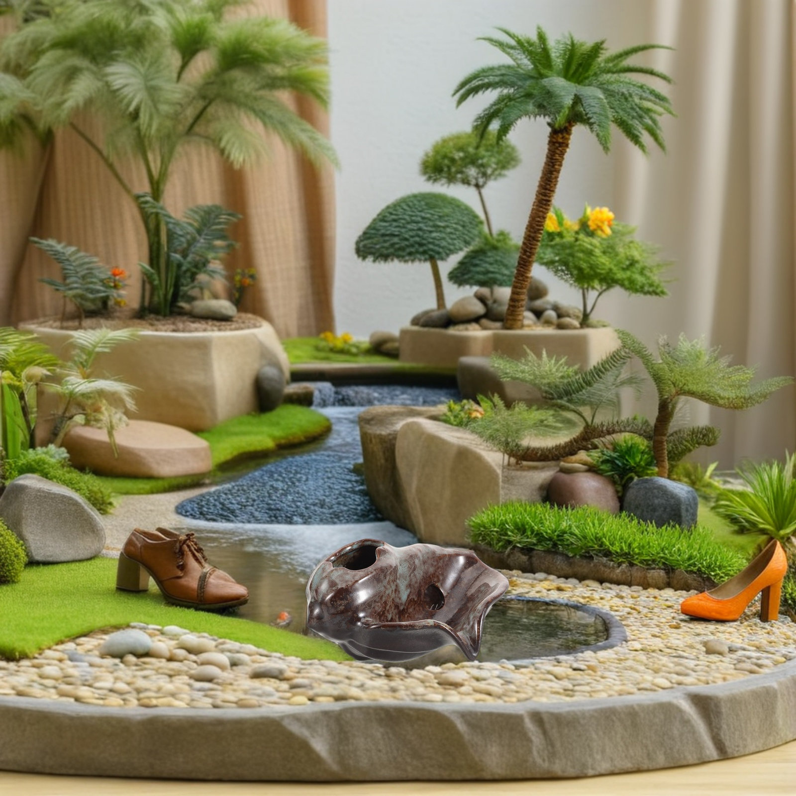 Fontaine en céramique avec cas - Fish Aquarium Home avis et prix