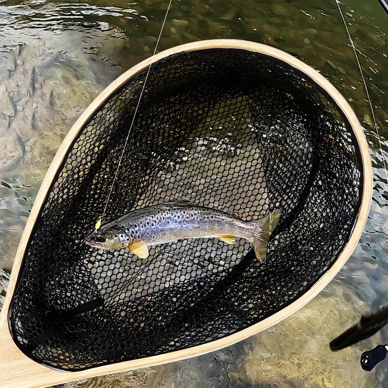 Filets de pêche en bois avec p - Fish Net Handle avis et prix
