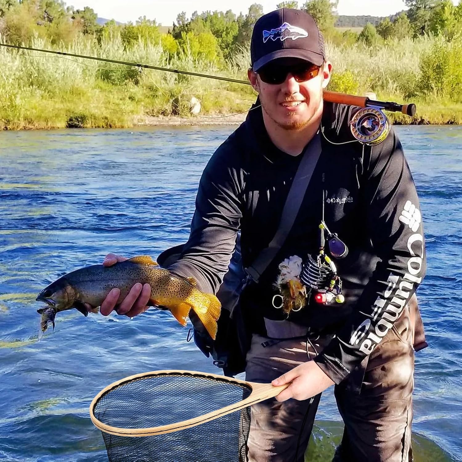 Filets de pêche en bois avec p - Fish Net Handle avis et prix